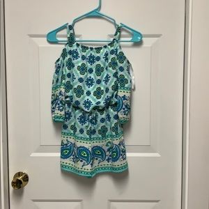 girls patterned romper!